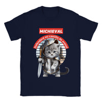 Camiseta unisex estampado de gato "Michieval" Gelato