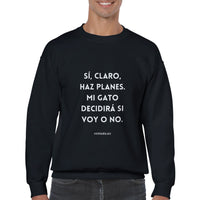 Sudadera Unisex Estampado de Gato 