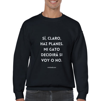 Sudadera Unisex Estampado de Gato "Dictador Doméstico" Michilandia | La tienda online de los fans de gatos