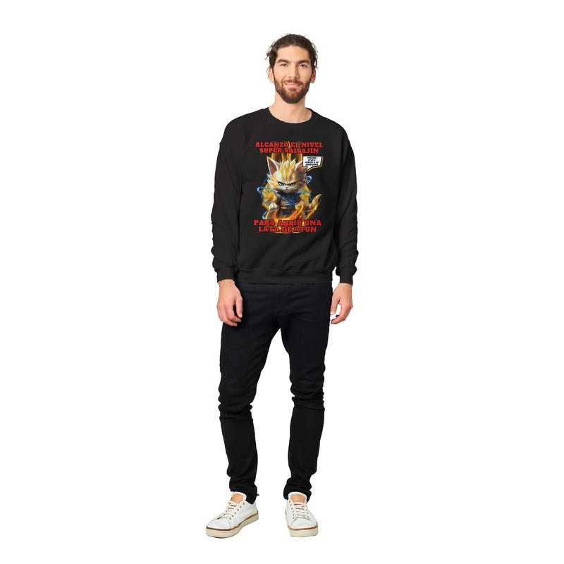 Sudadera unisex estampado de gato "Super Saiyajin Felino" Michilandia | La tienda online de los amantes de gatos