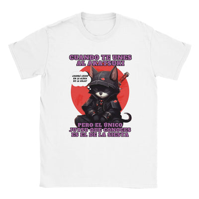 Camiseta unisex estampado de gato "Siesta No Jutsu" Michilandia | La tienda online de los amantes de gatos