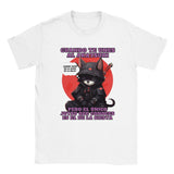 Camiseta unisex estampado de gato "Siesta No Jutsu" Blanco