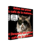 Lienzo de gato "Amanecer Grumpy" Michilandia | La tienda online de los fans de gatos