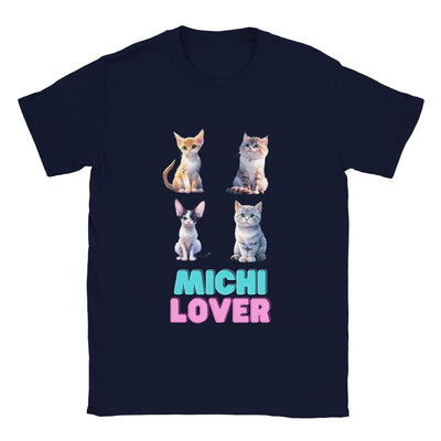 Camiseta unisex estampado de gato "Michi Lover" Gelato