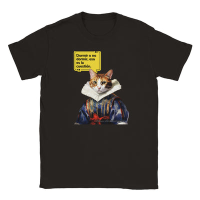 Camiseta júnior unisex estampado de gato "William Michi Shakespeare" Michilandia | La tienda online de los amantes de gatos