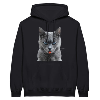 Sudadera con Capucha Unisex Estampado de Gato 