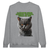 Sudadera Unisex Estampado de Gato "Actitud Miau" Michilandia | La tienda online de los fans de gatos