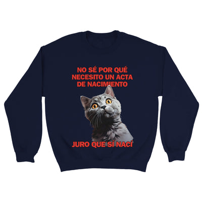 Sudadera Unisex Estampado de Gato "Sorpresa Burocrática" Michilandia | La tienda online de los fans de gatos