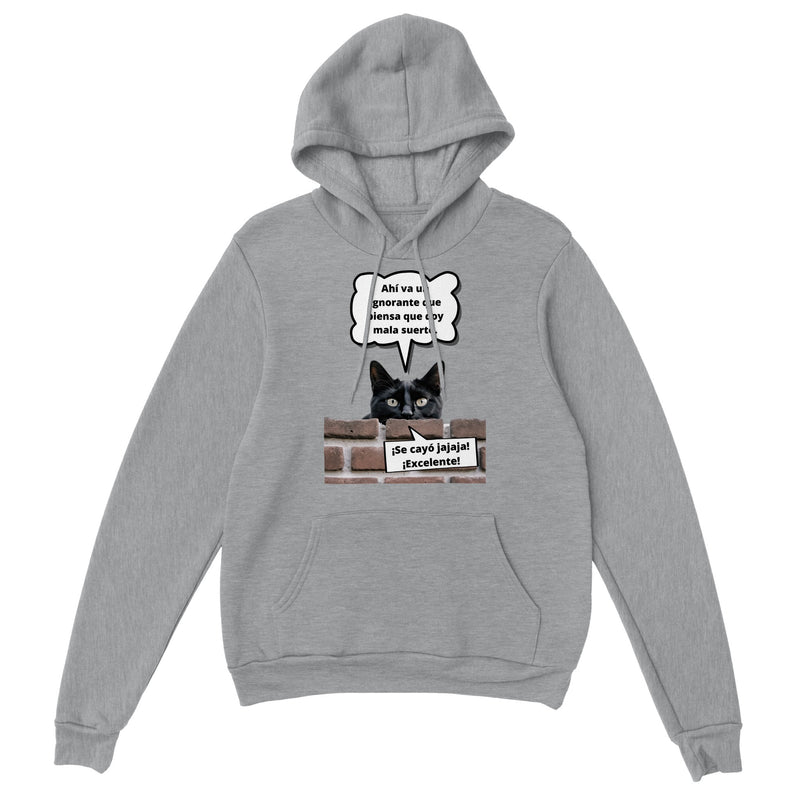 Sudadera con capucha unisex estampado de gato "Bad Luck" Gelato