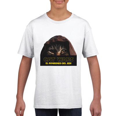 Camiseta Junior Unisex Estampado de Gato 