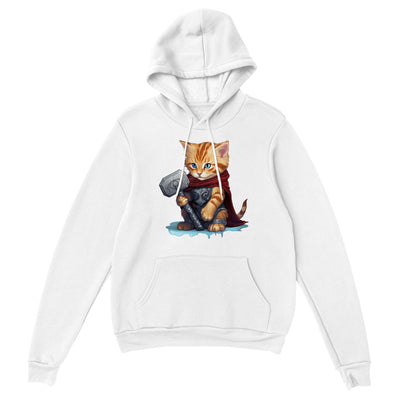 Sudadera con capucha unisex estampado de gato "Mighty Feline" Gelato