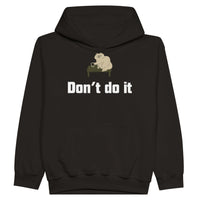 Sudadera con capucha júnior estampado de gato "Don't do it" Michilandia | La tienda online de los fans de gatos