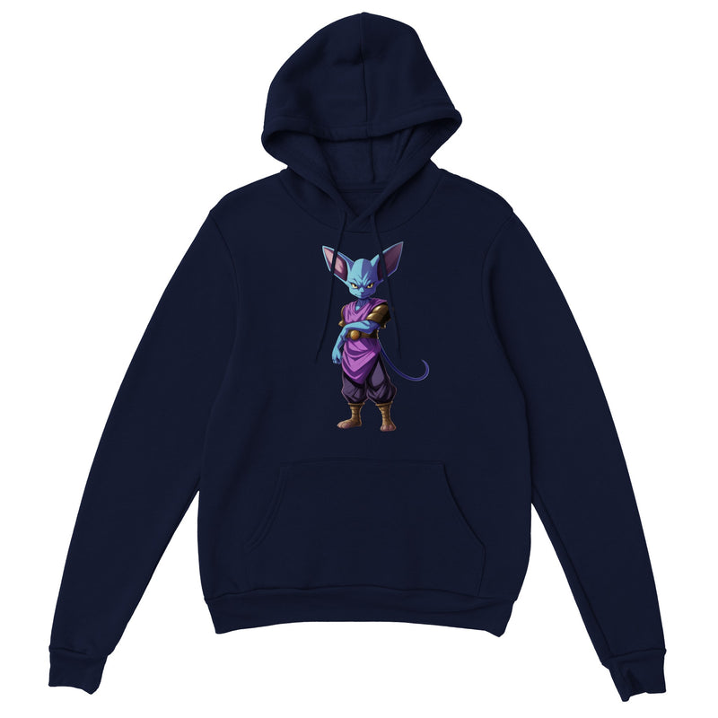 Sudadera con capucha unisex estampado de gato "Beerus el Travieso" Gelato