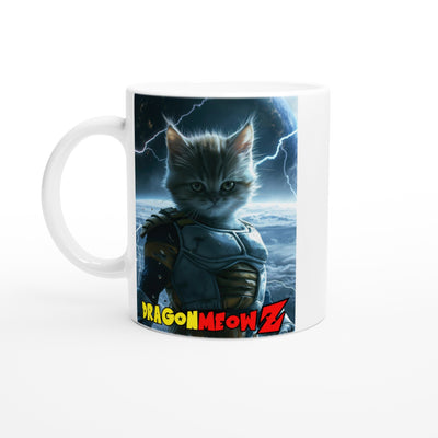 Taza Blanca con Impresión de Gato 