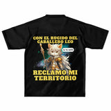 Camiseta de fútbol unisex estampado de gato "Caballero del Sofá" Subliminator