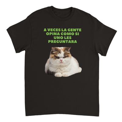 Camiseta Unisex Estampado de Gato 