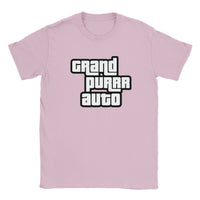 Camiseta Junior Unisex Estampado de Gato "Grand Purrr Auto" Michilandia | La tienda online de los fans de gatos