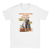 Camiseta Junior Unisex Estampado de Gato "Estrategia Miau" Michilandia | La tienda online de los fans de gatos