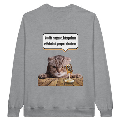 Sudadera Unisex Estampado de Gato "Mandato Felino" Michilandia