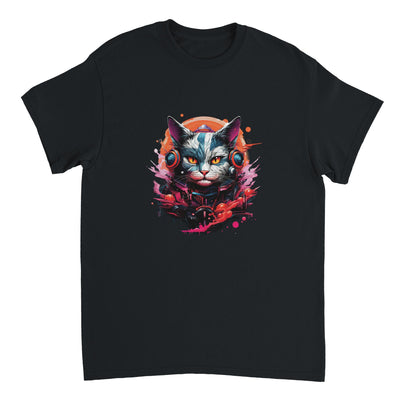 Camiseta Unisex Estampado de Gato "Retro Miau" Michilandia | La tienda online de los fans de gatos