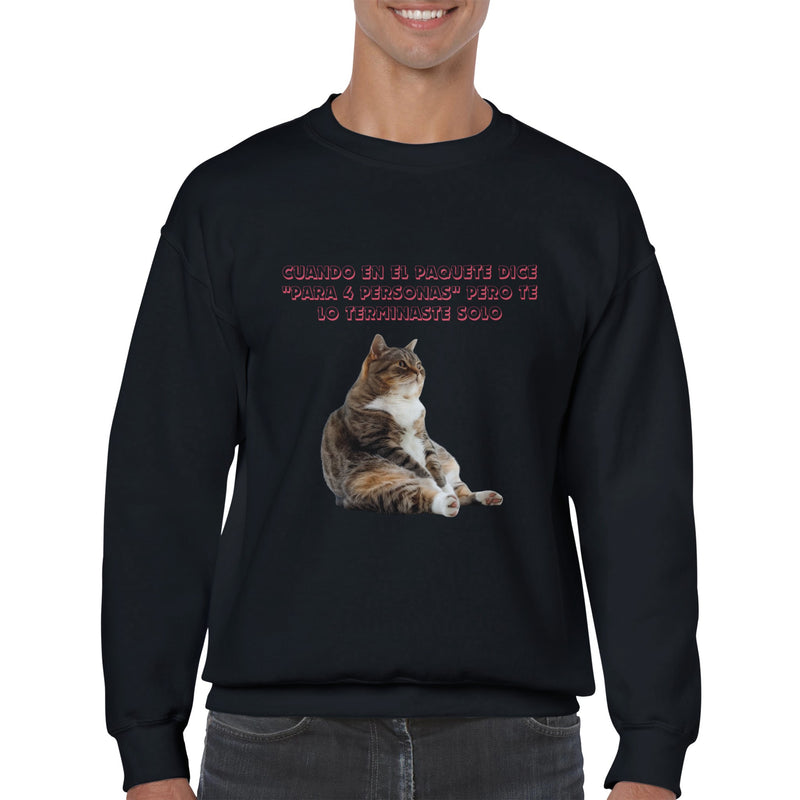 Sudadera Unisex Estampado de Gato 