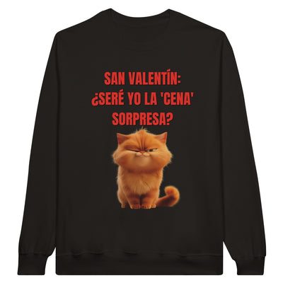 Sudadera Unisex Estampado de Gato "Cena Sorpresa Miau" Michilandia | La tienda online de los fans de gatos