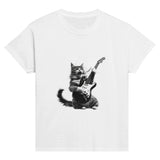 Camiseta Junior Unisex Estampado de Gato "Rocker Miau" Michilandia | La tienda online de los fans de gatos