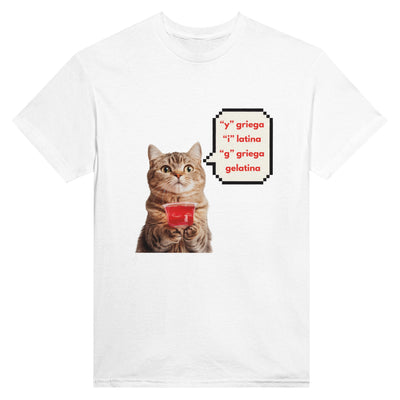 Camiseta Unisex Estampado de Gato "Gelatina" Michilandia