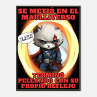 Póster Semibrillante de Gato con Marco Metal "El Maulliverso" Michilandia | La tienda online de los amantes de gatos