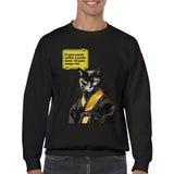 Sudadera unisex estampado de gato "Bruce Michi Lee" Michilandia | La tienda online de los amantes de gatos