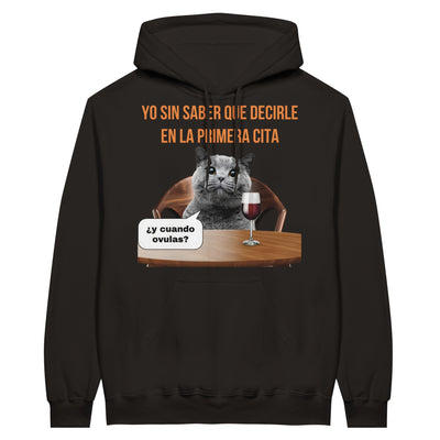 Sudadera con Capucha Unisex Estampado de Gato 