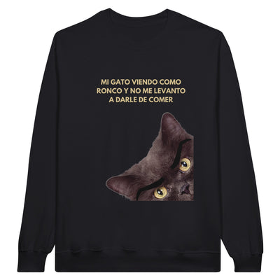 Sudadera Unisex Estampado de Gato 