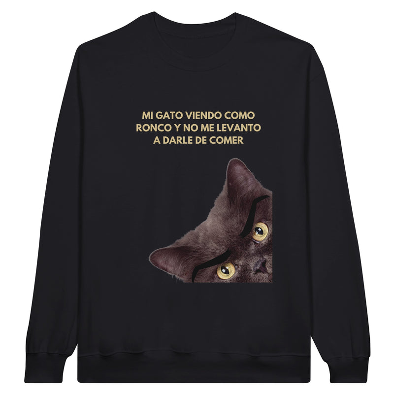 Sudadera Unisex Estampado de Gato 