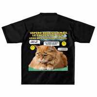 Camiseta de fútbol unisex estampado de gato "Melancolía Digital" Subliminator