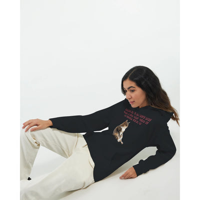 Sudadera con Capucha Unisex Estampado de Gato "Miau de Culpa" Michilandia | La tienda online de los fans de gatos