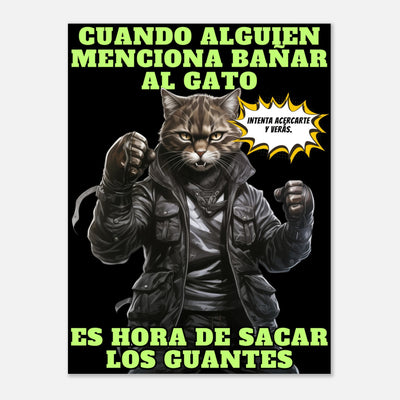 Panel de aluminio impresión de gato "El Intocable" Michilandia | La tienda online de los fans de gatos