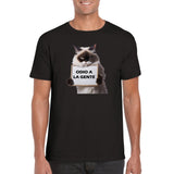 Camiseta estampado de gato "Odio a la Gente"