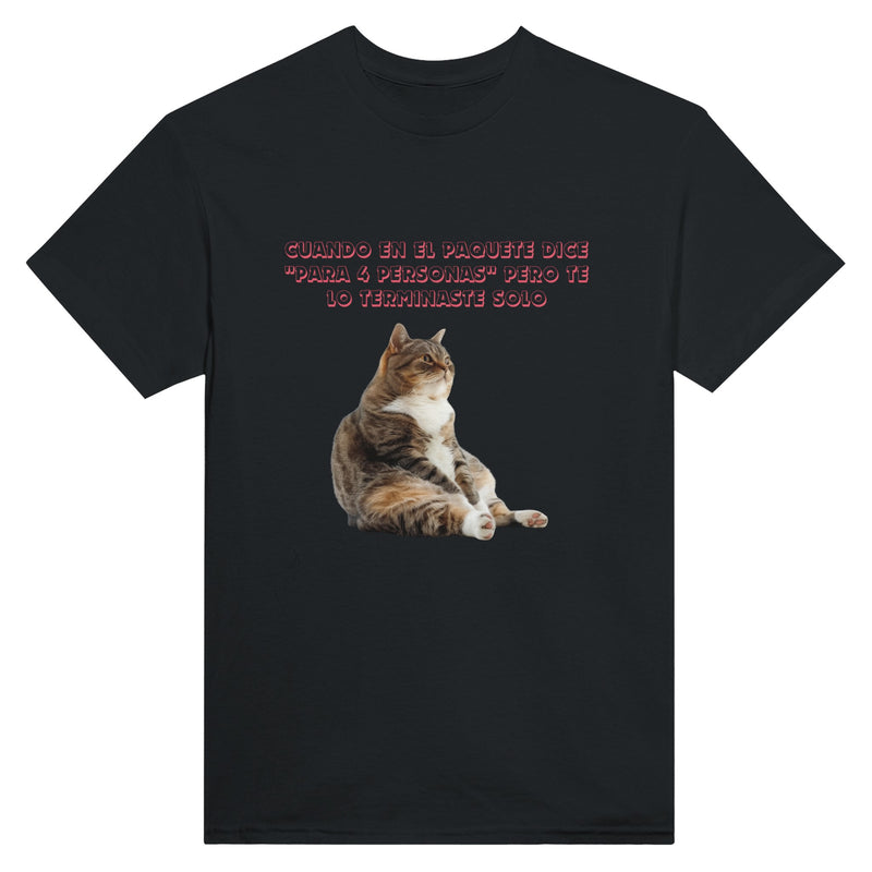 Camiseta Unisex Estampado de Gato 