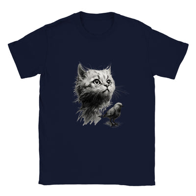 Camiseta unisex estampado de gato "Armonía Felina" Gelato