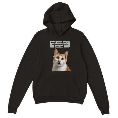 Sudadera con capucha unisex estampado de gato 