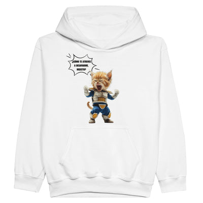 Sudadera con capucha júnior estampado de gato 