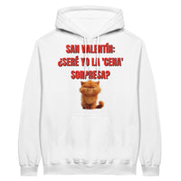 Sudadera con Capucha Unisex Estampado de Gato "Cena Sorpresa Miau" Michilandia | La tienda online de los fans de gatos