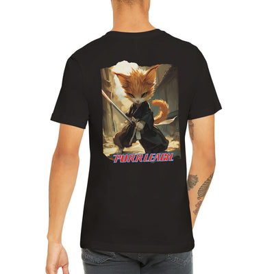 Camiseta Prémium Unisex Impresión Trasera de Gato 