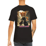 Camiseta Prémium Unisex Impresión Trasera de Gato "Gatito Shinigami" Michilandia | La tienda online de los fans de gatos