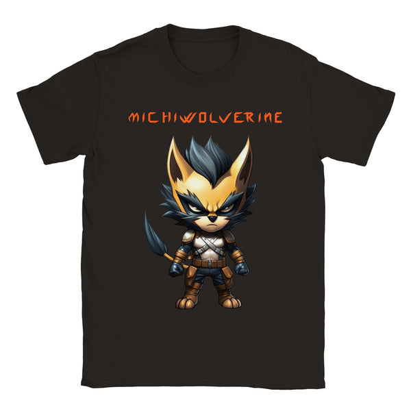 Camiseta unisex estampado de gato "Michiwolverine"