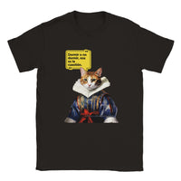 Camiseta unisex estampado de gato "William Michi Shakespeare" Michilandia | La tienda online de los amantes de gatos