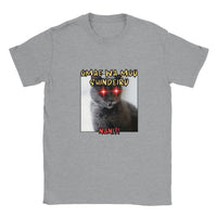 Camiseta unisex estampado de gato "Nani?!" Sports Grey