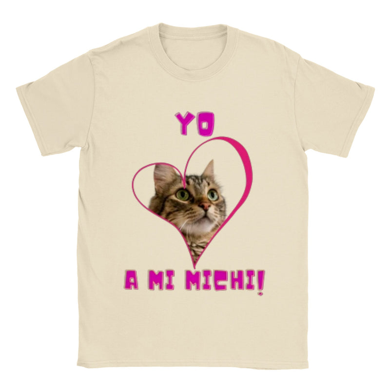 Imprime tu camiseta unisex "Yo amo a mi michi" Gelato