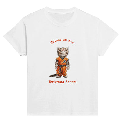 Camiseta Junior Unisex Estampado de Gato 