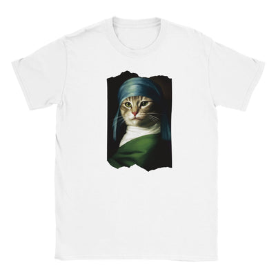 Camiseta Junior Unisex Estampado de Gato 